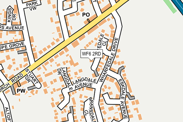 WF6 2RD map - OS OpenMap – Local (Ordnance Survey)