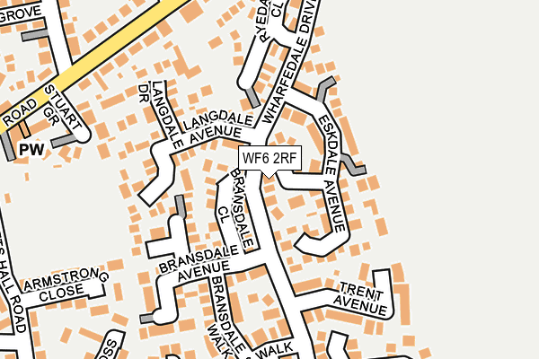 WF6 2RF map - OS OpenMap – Local (Ordnance Survey)