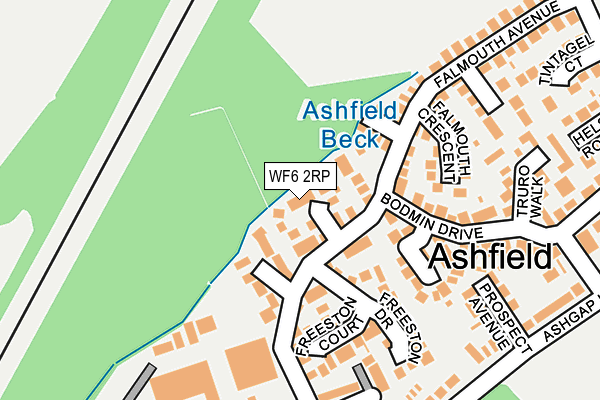 WF6 2RP map - OS OpenMap – Local (Ordnance Survey)