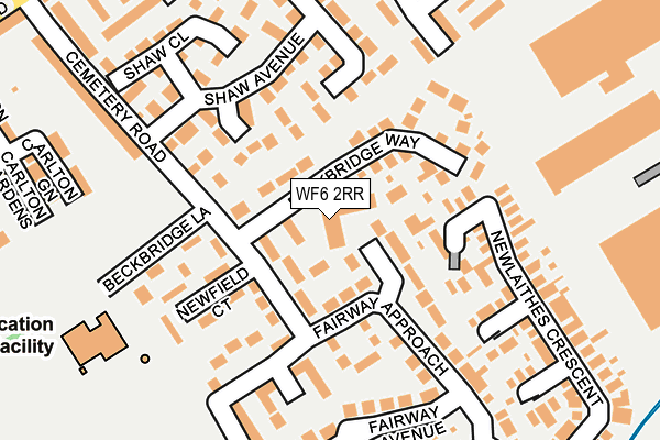 WF6 2RR map - OS OpenMap – Local (Ordnance Survey)