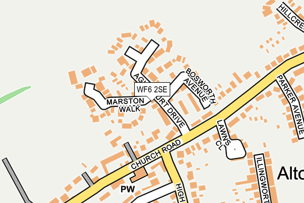 WF6 2SE map - OS OpenMap – Local (Ordnance Survey)