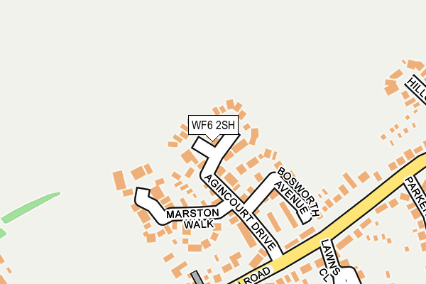 WF6 2SH map - OS OpenMap – Local (Ordnance Survey)