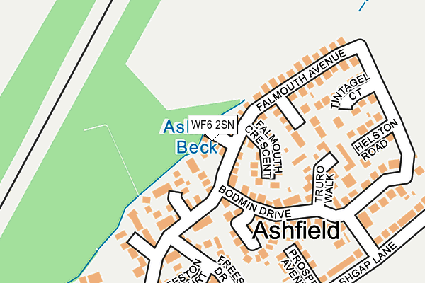 WF6 2SN map - OS OpenMap – Local (Ordnance Survey)