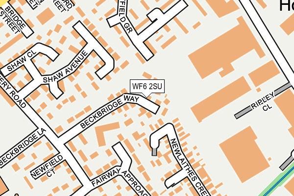 WF6 2SU map - OS OpenMap – Local (Ordnance Survey)