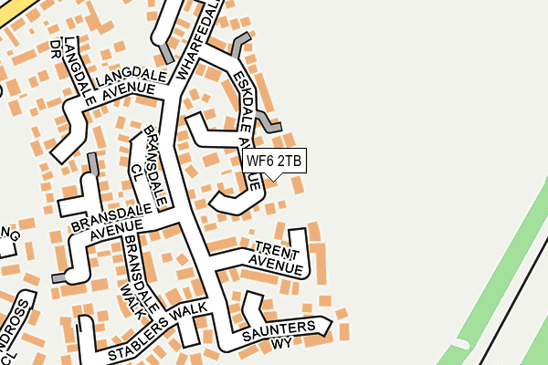 WF6 2TB map - OS OpenMap – Local (Ordnance Survey)