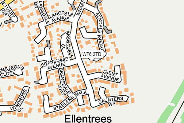 WF6 2TD map - OS OpenMap – Local (Ordnance Survey)