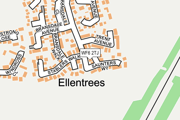 WF6 2TJ map - OS OpenMap – Local (Ordnance Survey)