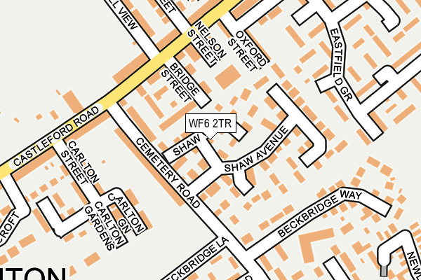 WF6 2TR map - OS OpenMap – Local (Ordnance Survey)