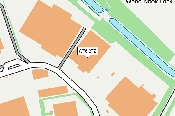 WF6 2TZ map - OS OpenMap – Local (Ordnance Survey)