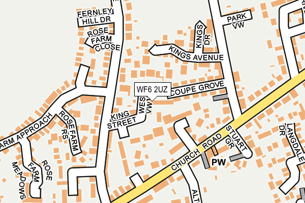WF6 2UZ map - OS OpenMap – Local (Ordnance Survey)