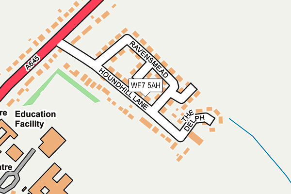 WF7 5AH map - OS OpenMap – Local (Ordnance Survey)