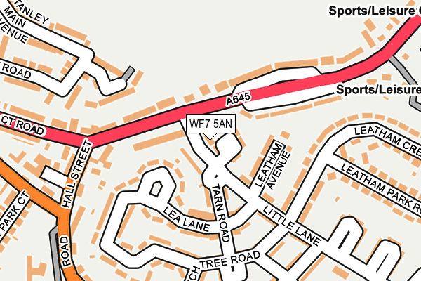 WF7 5AN map - OS OpenMap – Local (Ordnance Survey)