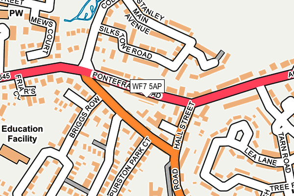 WF7 5AP map - OS OpenMap – Local (Ordnance Survey)