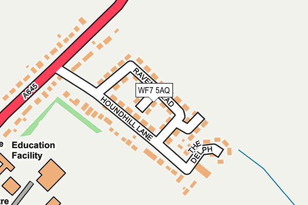 WF7 5AQ map - OS OpenMap – Local (Ordnance Survey)