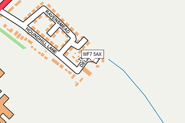 WF7 5AX map - OS OpenMap – Local (Ordnance Survey)