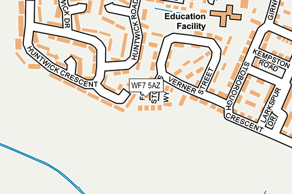 WF7 5AZ map - OS OpenMap – Local (Ordnance Survey)