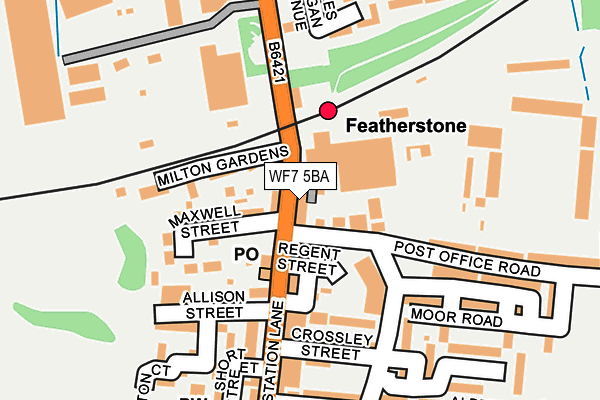 Map of RYANS AND FOY FUNERAL DIRECTORS FEATHERSTONE LIMITED at local scale