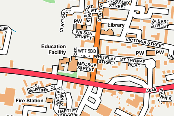 WF7 5BQ map - OS OpenMap – Local (Ordnance Survey)
