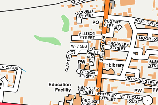 WF7 5BS map - OS OpenMap – Local (Ordnance Survey)