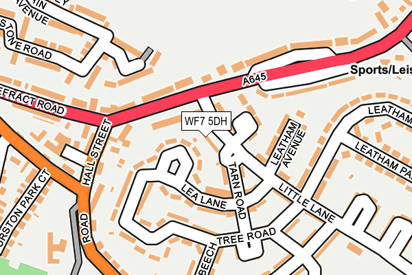 WF7 5DH map - OS OpenMap – Local (Ordnance Survey)