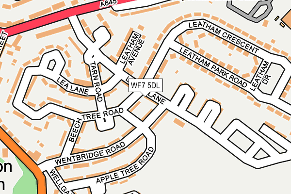 WF7 5DL map - OS OpenMap – Local (Ordnance Survey)