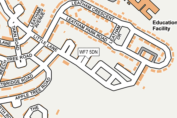 WF7 5DN map - OS OpenMap – Local (Ordnance Survey)
