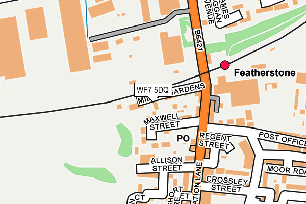 WF7 5DQ map - OS OpenMap – Local (Ordnance Survey)