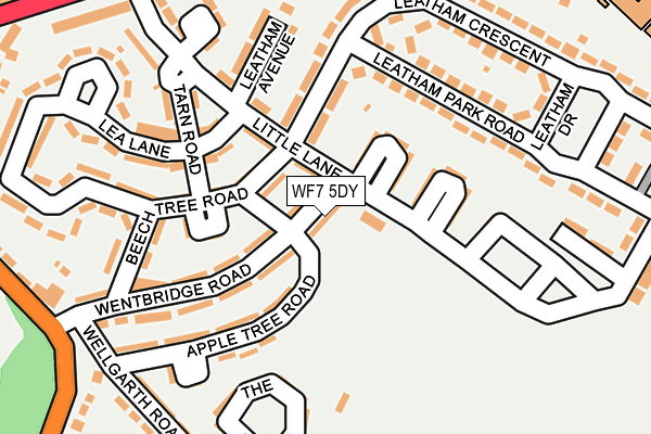 WF7 5DY map - OS OpenMap – Local (Ordnance Survey)