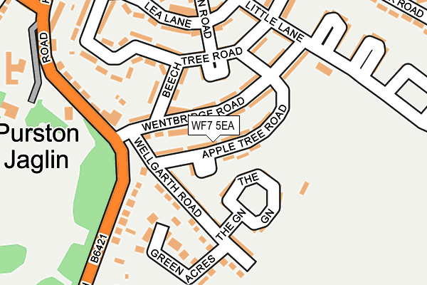 WF7 5EA map - OS OpenMap – Local (Ordnance Survey)