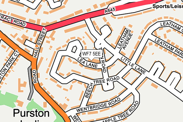 WF7 5EE map - OS OpenMap – Local (Ordnance Survey)