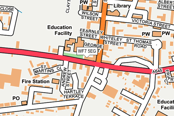 WF7 5EG map - OS OpenMap – Local (Ordnance Survey)