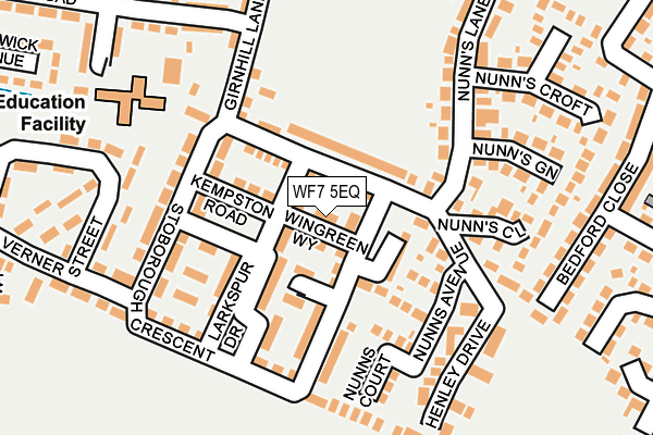 WF7 5EQ map - OS OpenMap – Local (Ordnance Survey)