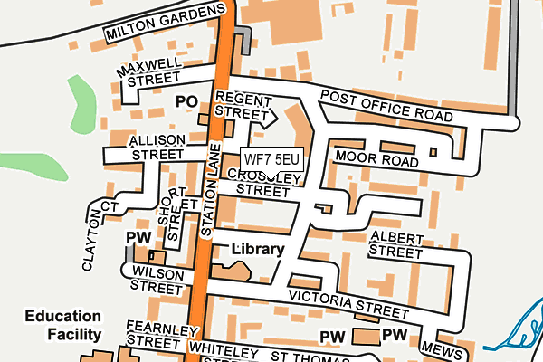 WF7 5EU map - OS OpenMap – Local (Ordnance Survey)