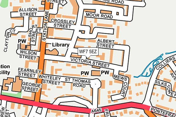 WF7 5EZ map - OS OpenMap – Local (Ordnance Survey)