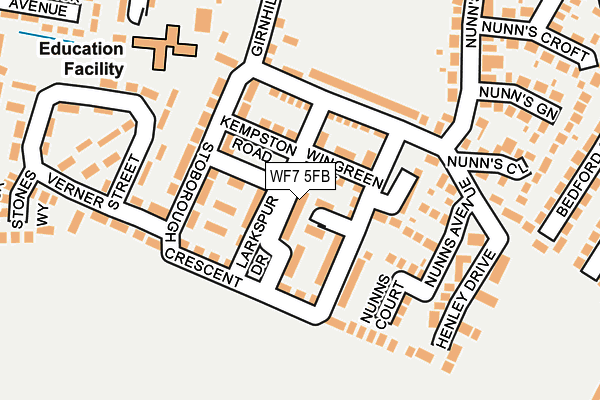 WF7 5FB map - OS OpenMap – Local (Ordnance Survey)