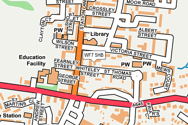 WF7 5HB map - OS OpenMap – Local (Ordnance Survey)