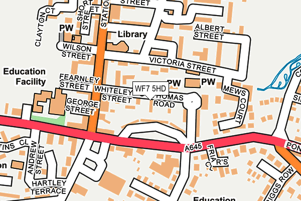 WF7 5HD map - OS OpenMap – Local (Ordnance Survey)