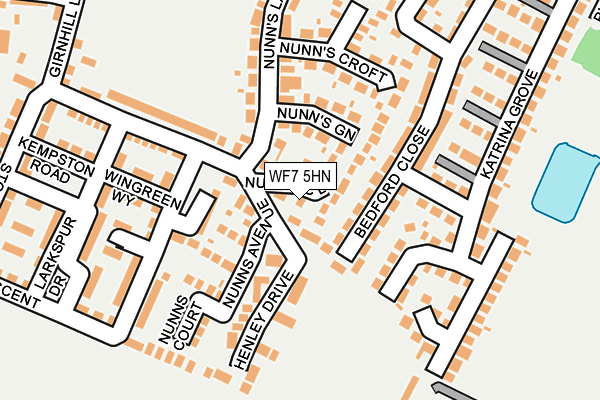 WF7 5HN map - OS OpenMap – Local (Ordnance Survey)