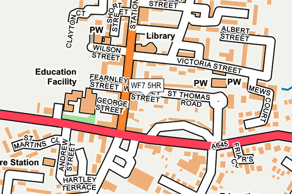 WF7 5HR map - OS OpenMap – Local (Ordnance Survey)