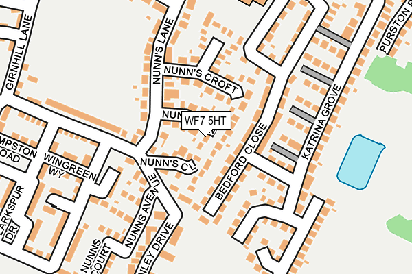 WF7 5HT map - OS OpenMap – Local (Ordnance Survey)