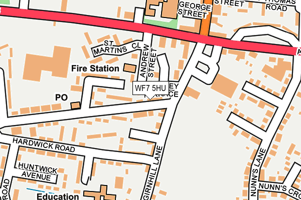 WF7 5HU map - OS OpenMap – Local (Ordnance Survey)