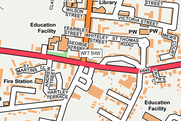WF7 5HW map - OS OpenMap – Local (Ordnance Survey)