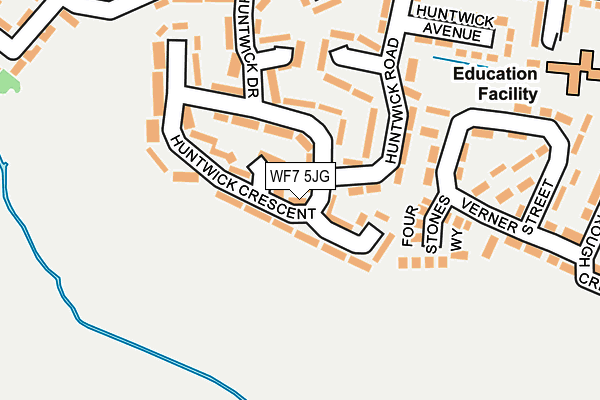 WF7 5JG map - OS OpenMap – Local (Ordnance Survey)