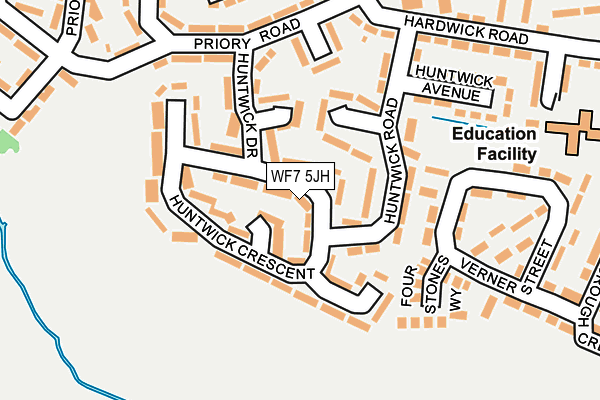 WF7 5JH map - OS OpenMap – Local (Ordnance Survey)