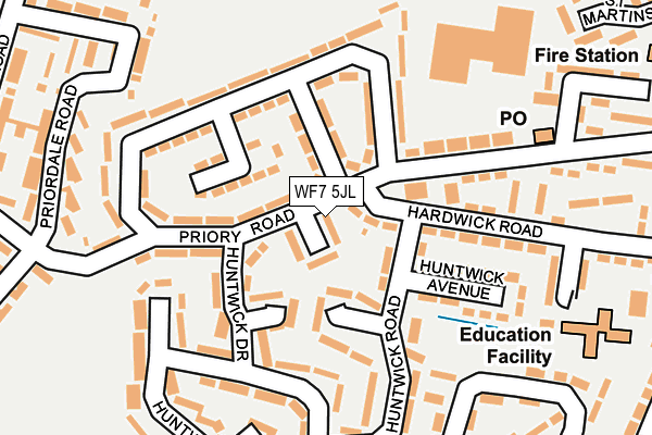 WF7 5JL map - OS OpenMap – Local (Ordnance Survey)