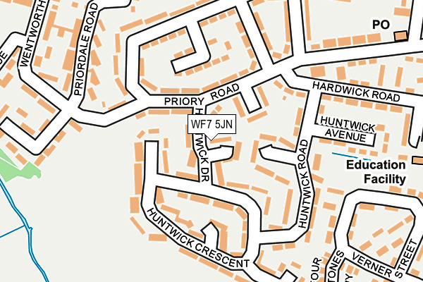 WF7 5JN map - OS OpenMap – Local (Ordnance Survey)