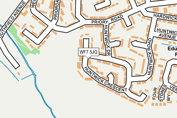 WF7 5JQ map - OS OpenMap – Local (Ordnance Survey)