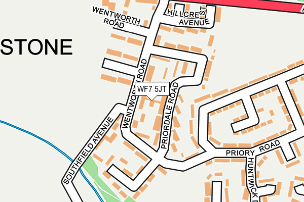 WF7 5JT map - OS OpenMap – Local (Ordnance Survey)