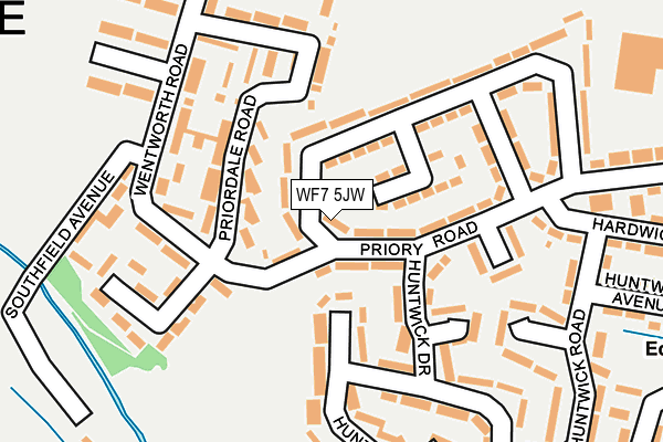 WF7 5JW map - OS OpenMap – Local (Ordnance Survey)