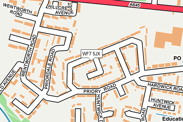 WF7 5JX map - OS OpenMap – Local (Ordnance Survey)